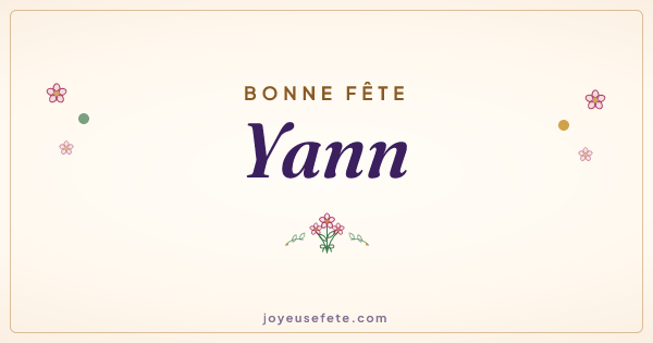 Image « Bonne fête Yann » au format large