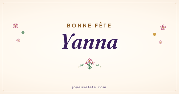 Image « Bonne fête Yanna » au format large