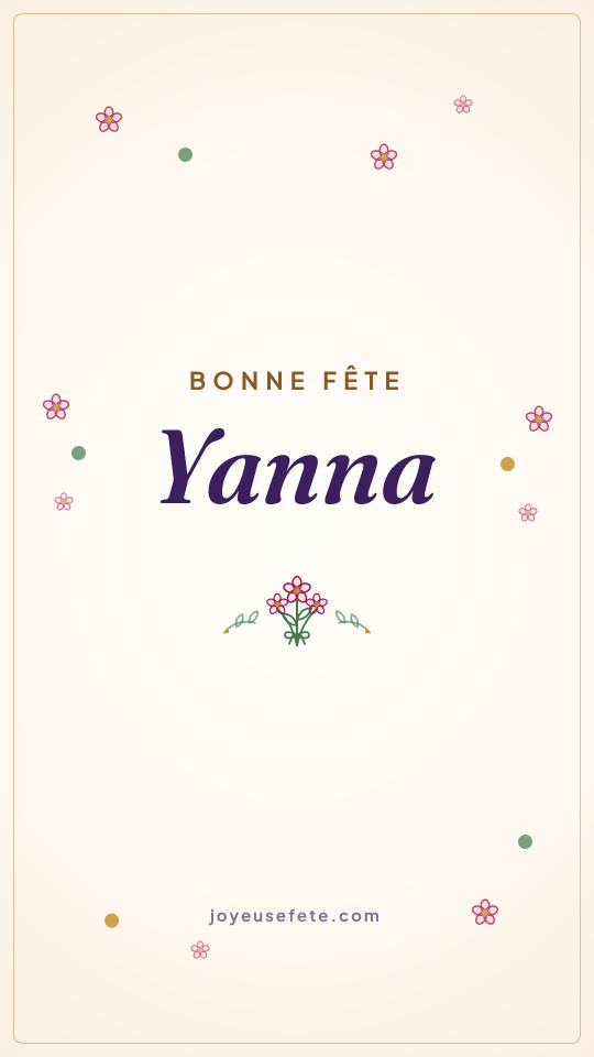 Image « Bonne fête Yanna » au format story