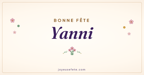 Image « Bonne fête Yanni » au format large