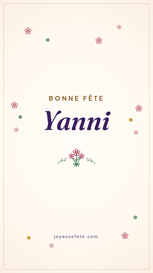 Image « Bonne fête Yanni » au format story