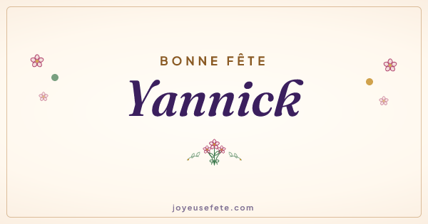 Image « Bonne fête Yannick » au format large
