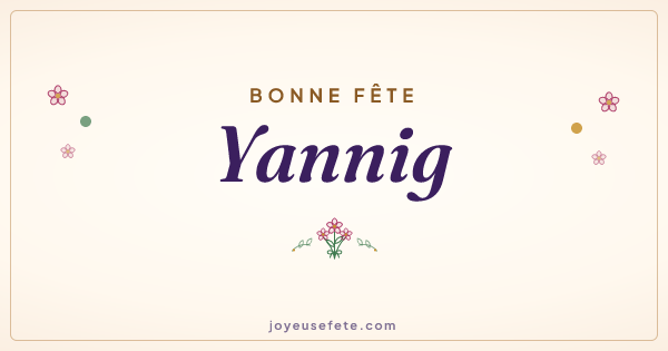 Image « Bonne fête Yannig » au format large