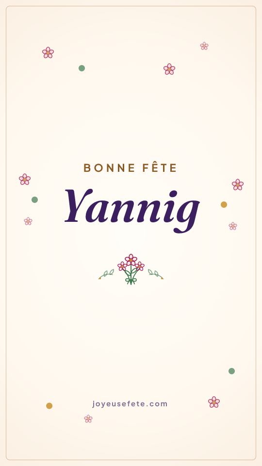 Image « Bonne fête Yannig » au format story