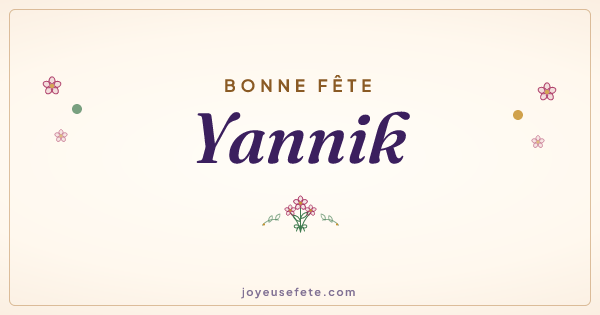 Image « Bonne fête Yannik » au format large