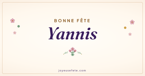 Image « Bonne fête Yannis » au format large