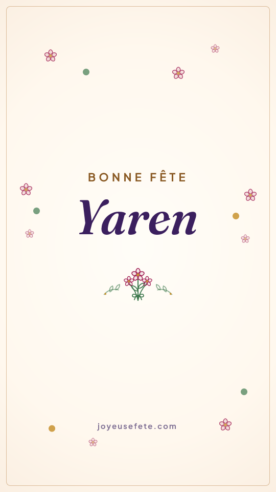 Image « Bonne fête Yaren » au format story