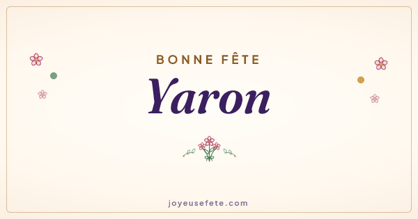 Image « Bonne fête Yaron » au format large