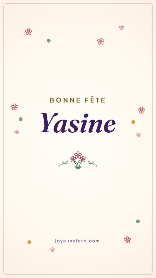 Image « Bonne fête Yasine » au format story