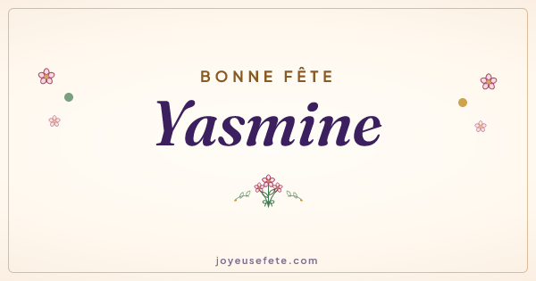 Image « Bonne fête Yasmine » au format large