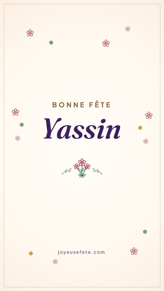Image « Bonne fête Yassin » au format story