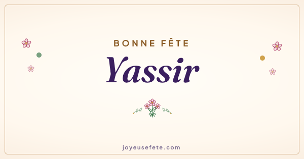 Image « Bonne fête Yassir » au format large