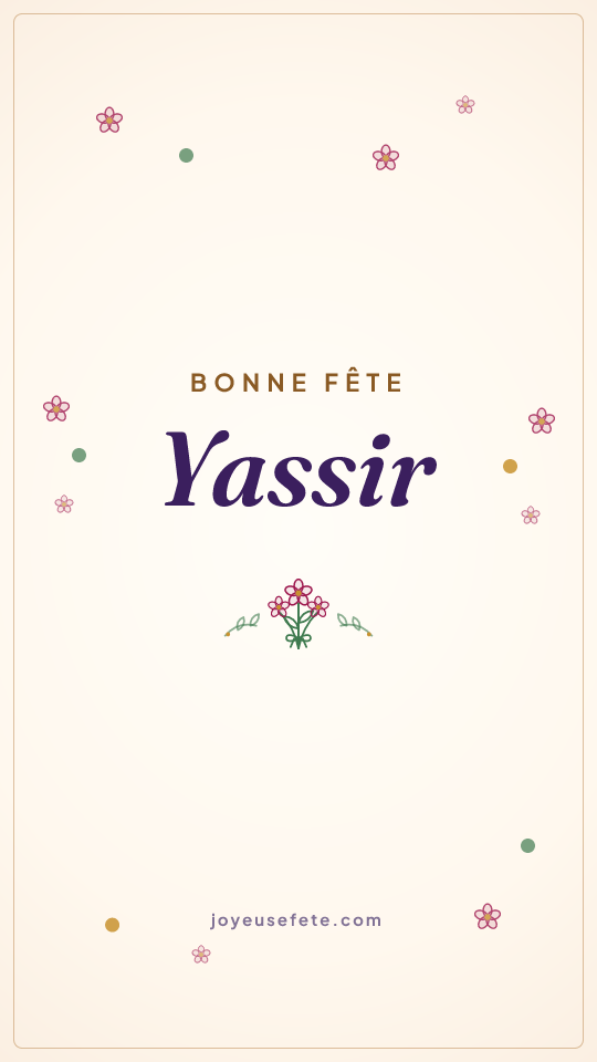Image « Bonne fête Yassir » au format story