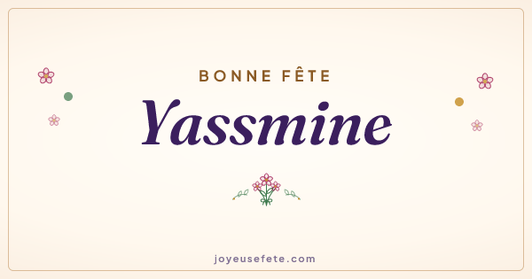 Image « Bonne fête Yassmine » au format large