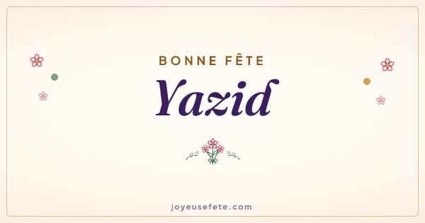 Image « Bonne fête Yazid » au format large