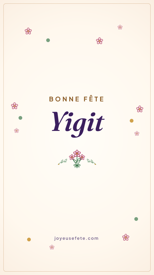 Image « Bonne fête Yigit » au format story