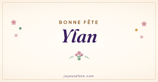 Image « Bonne fête Ylan » au format large