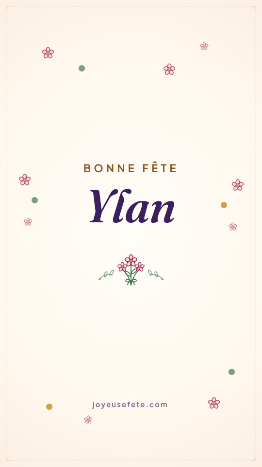 Image « Bonne fête Ylan » au format story