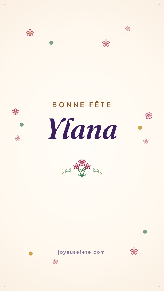 Image « Bonne fête Ylana » au format story