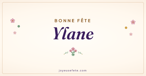 Image « Bonne fête Ylane » au format large