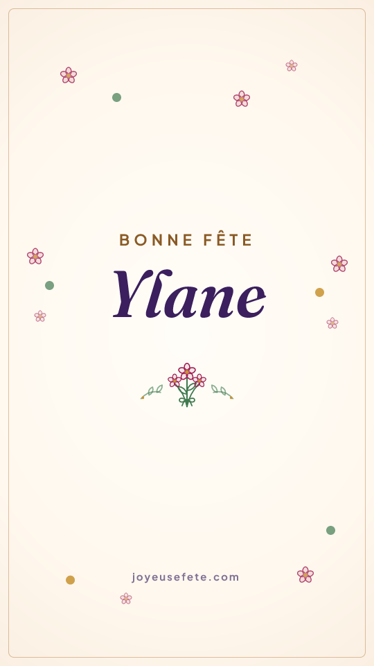 Image « Bonne fête Ylane » au format story