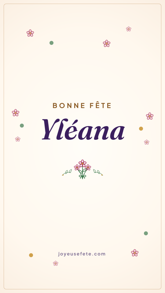 Image « Bonne fête Yléana » au format story