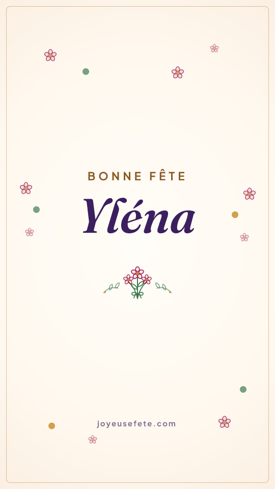 Image « Bonne fête Yléna » au format story