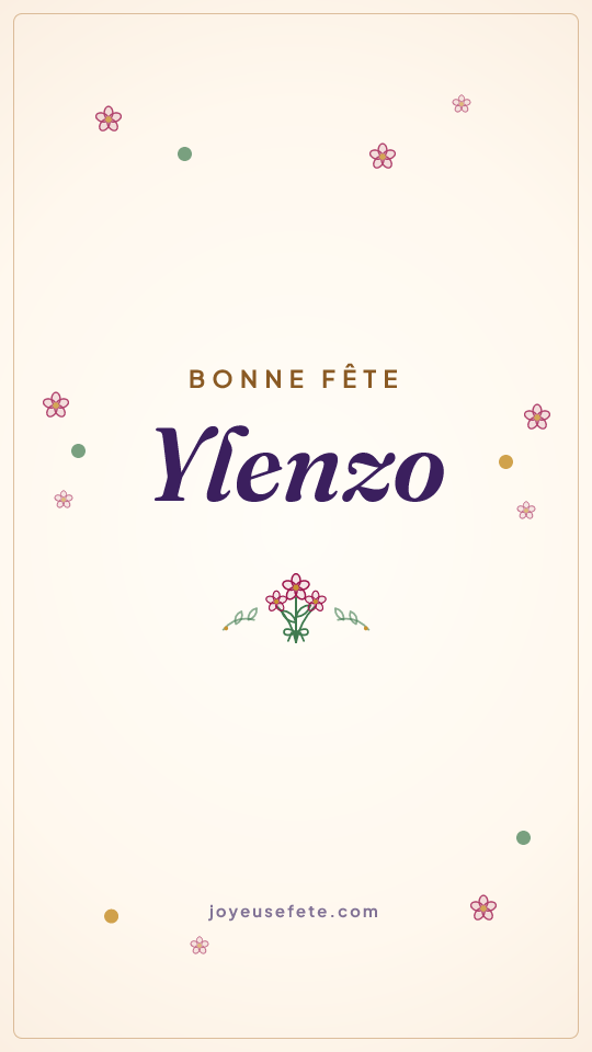 Image « Bonne fête Ylenzo » au format story
