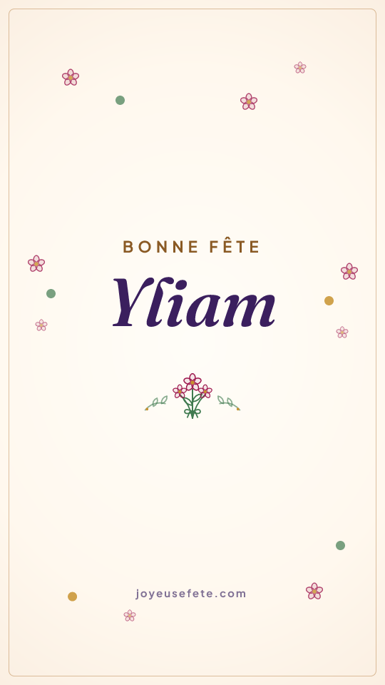 Image « Bonne fête Yliam » au format story