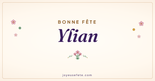 Image « Bonne fête Ylian » au format large