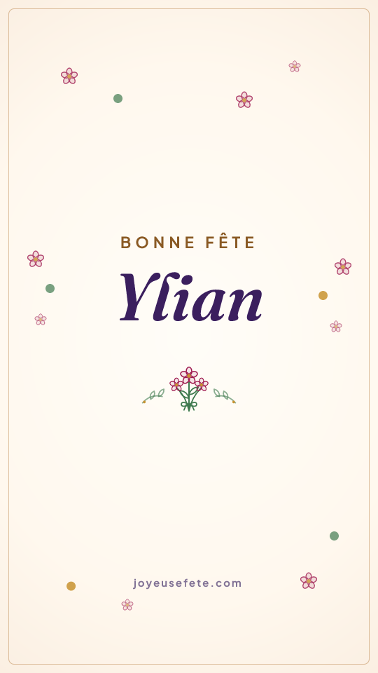 Image « Bonne fête Ylian » au format story