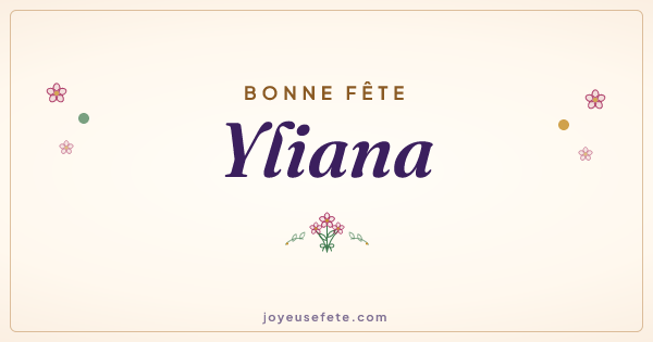 Image « Bonne fête Yliana » au format large