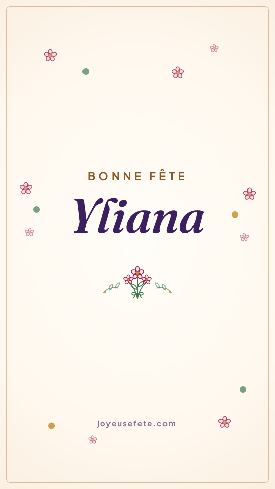 Image « Bonne fête Yliana » au format story