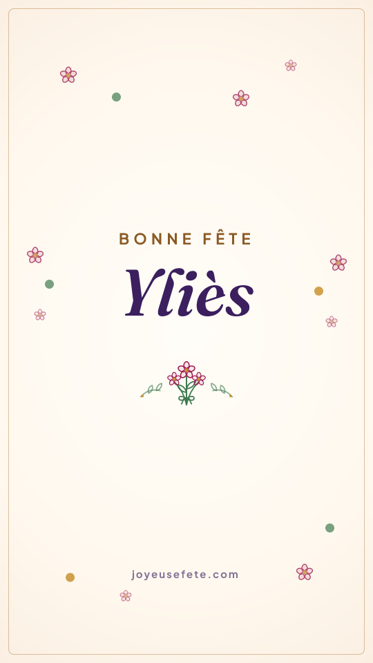 Image « Bonne fête Yliès » au format story