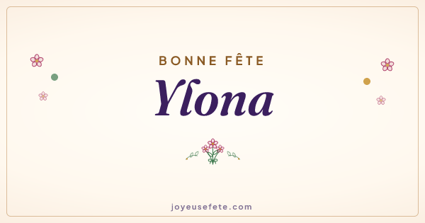 Image « Bonne fête Ylona » au format large