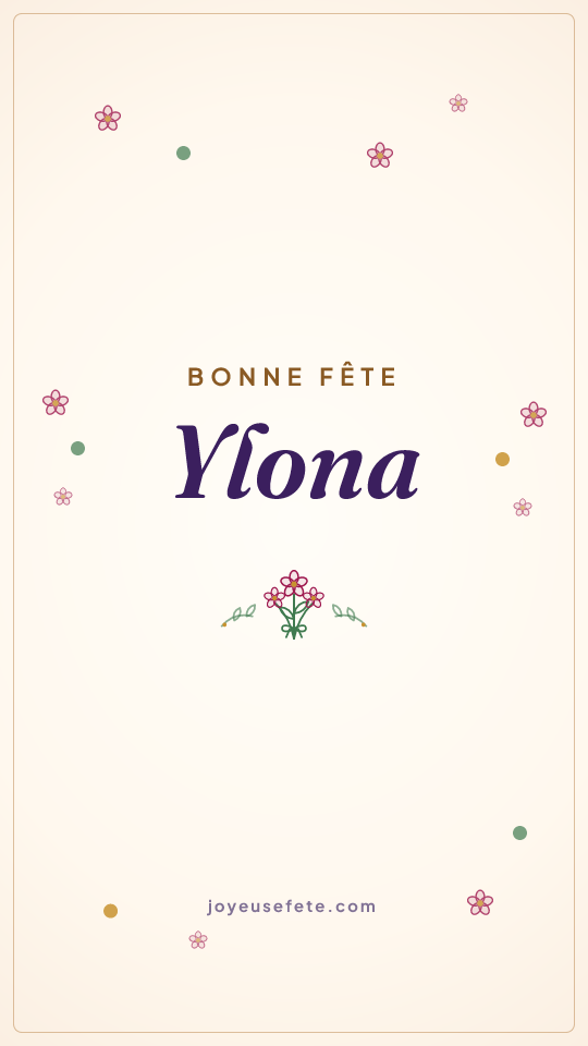 Image « Bonne fête Ylona » au format story