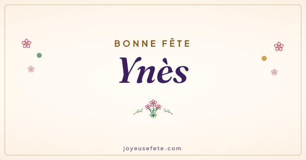 Image « Bonne fête Ynès » au format large