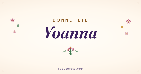 Image « Bonne fête Yoanna » au format large