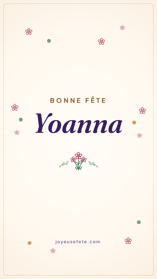 Image « Bonne fête Yoanna » au format story