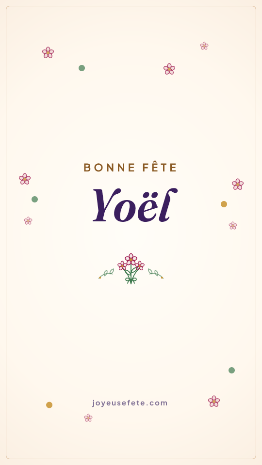 Image « Bonne fête Yoël » au format story