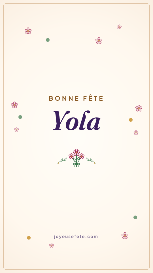 Image « Bonne fête Yola » au format story
