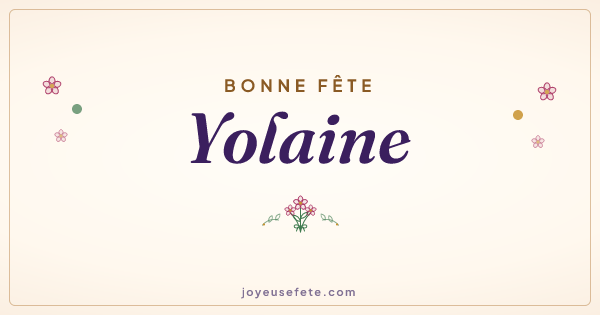 Image « Bonne fête Yolaine » au format large