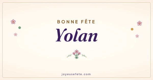 Image « Bonne fête Yolan » au format large