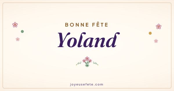Image « Bonne fête Yoland » au format large