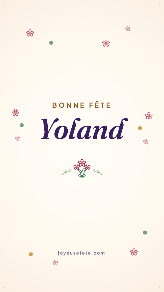 Image « Bonne fête Yoland » au format story