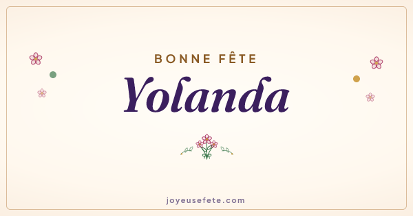 Image « Bonne fête Yolanda » au format large