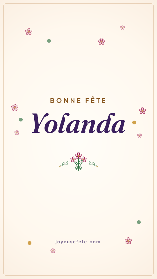Image « Bonne fête Yolanda » au format story