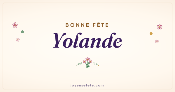Image « Bonne fête Yolande » au format large