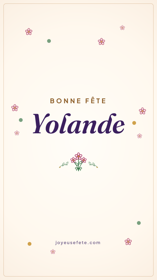 Image « Bonne fête Yolande » au format story