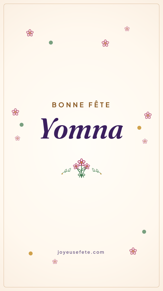 Image « Bonne fête Yomna » au format story